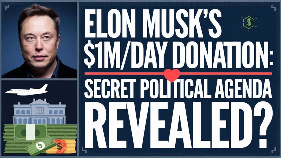 Why is Elon Musk Giving Away $1 Million a Day?