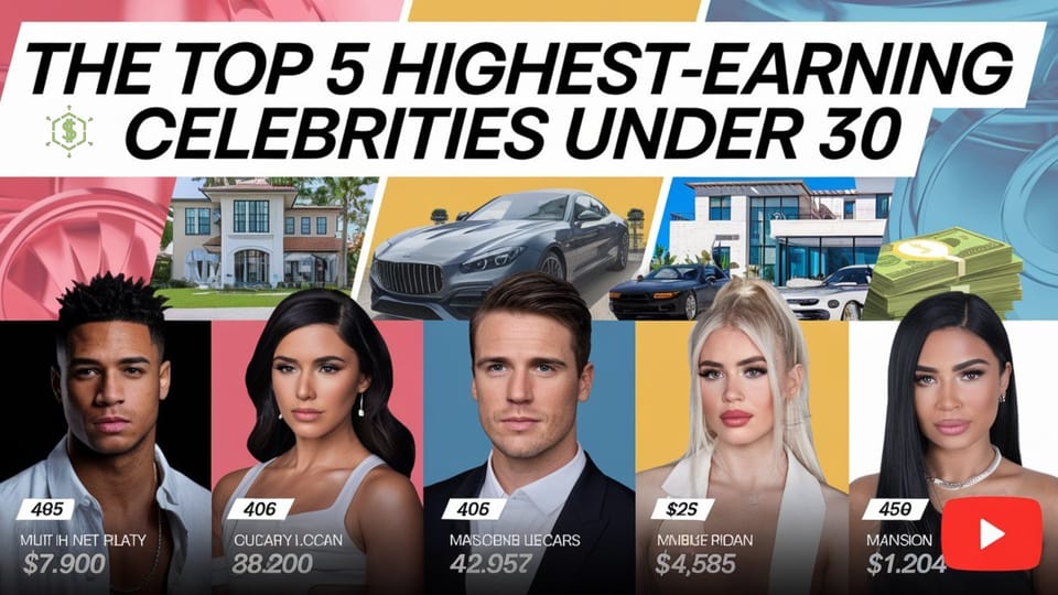 The Top 5 Earning Celebrities Under 30: Young, Rich & Inspiring 🌟