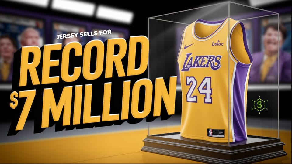 Kobe Bryant's Debut Lakers Jersey Shatters Records with $7 Million Sale: The Ultimate Sports Memorabilia Investment 🏀💰