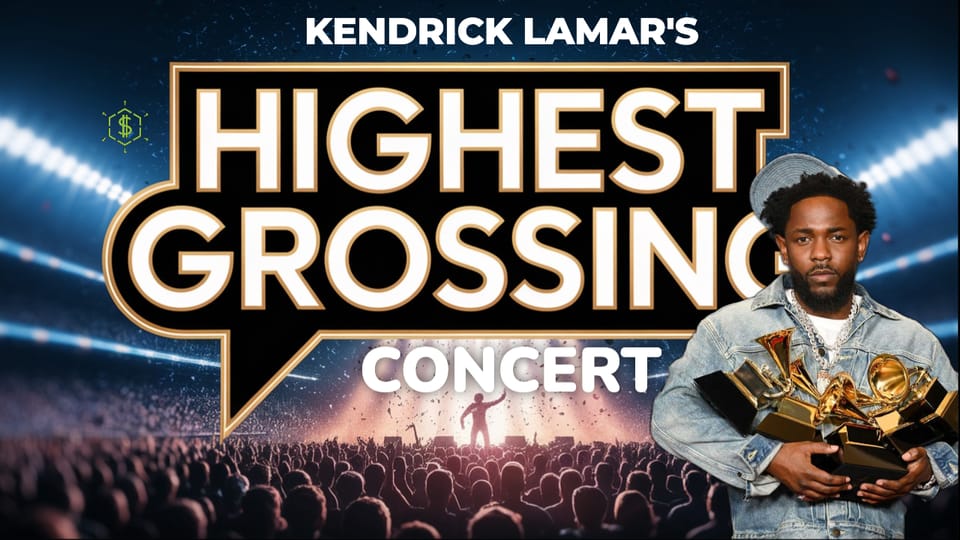 Kendrick Lamar Shatters Concert Revenue Records on First Night of "Grand National" Tour: Inside His $130 Million Entertainment Empire 🏆
